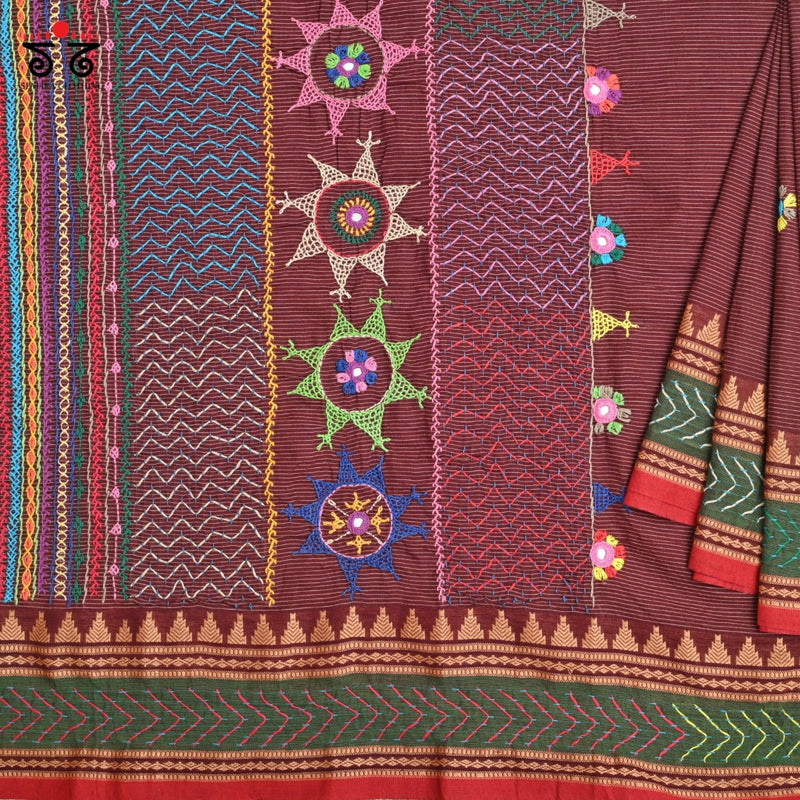 Lambani on Chettinad Cotton Saree