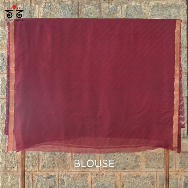 Leheriya on Maheshwari Saree