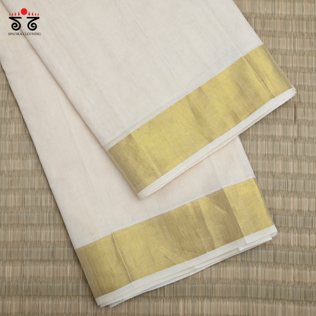 Kerala Kasavu Cotton Saree