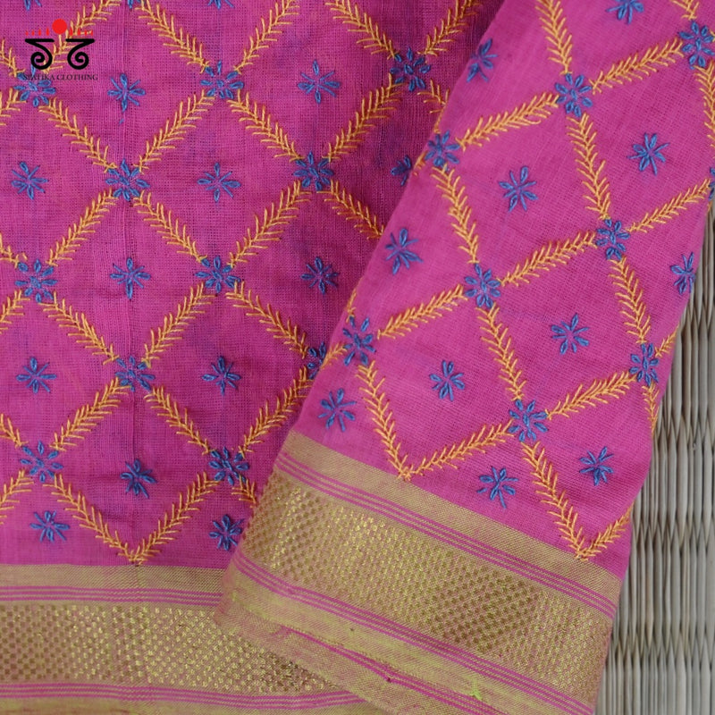 Mangalagiri - Banjara Hand Embroidered Blouse Fabric
