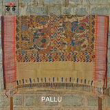 Pen Kalamkari on Ponduru Saree