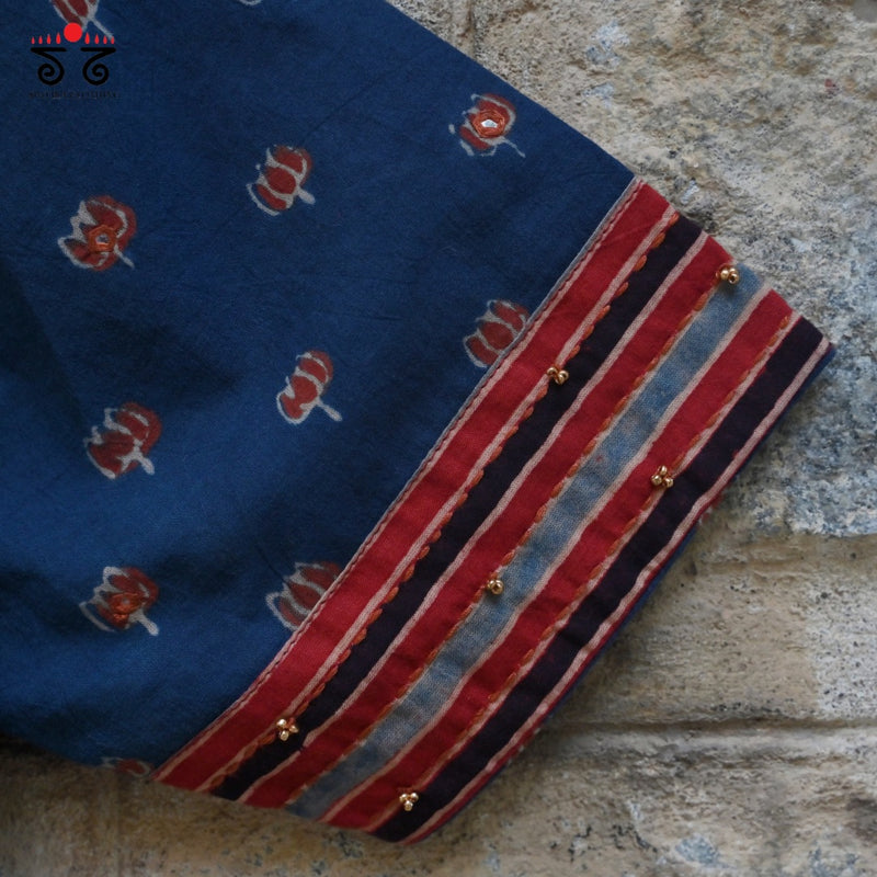 Lotus Ajrak Blouse - New Arrival!
