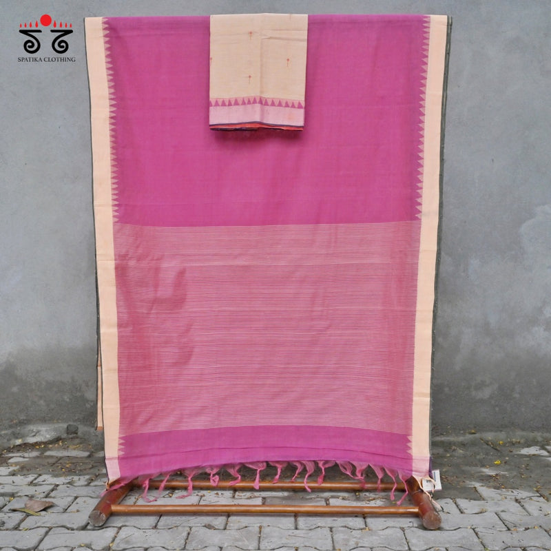 Ponduru Handspun Cotton Saree With Special Blouse Fabric