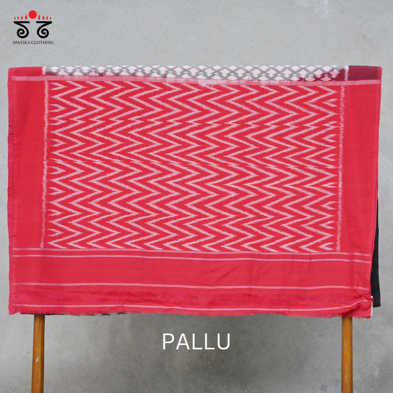 Ikat Handwoven Cotton Saree