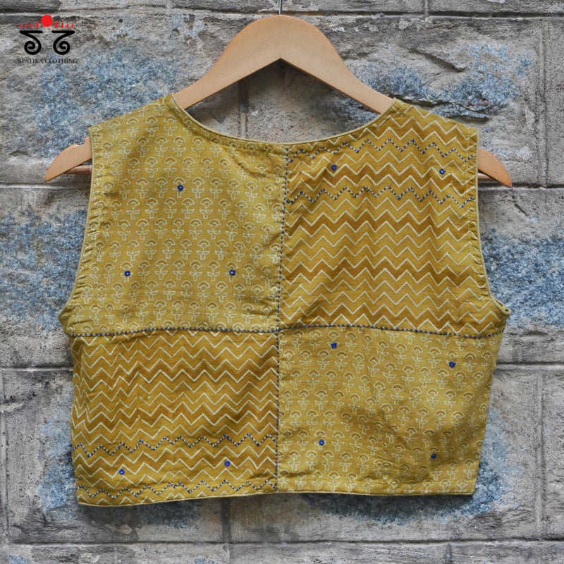 Ajrak HandBlockprint - Sleeveless Blouse