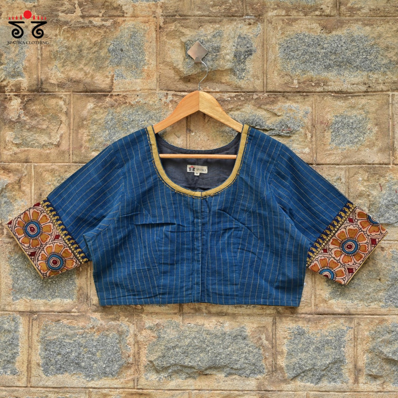 Pen Kalamkari Border Blouse