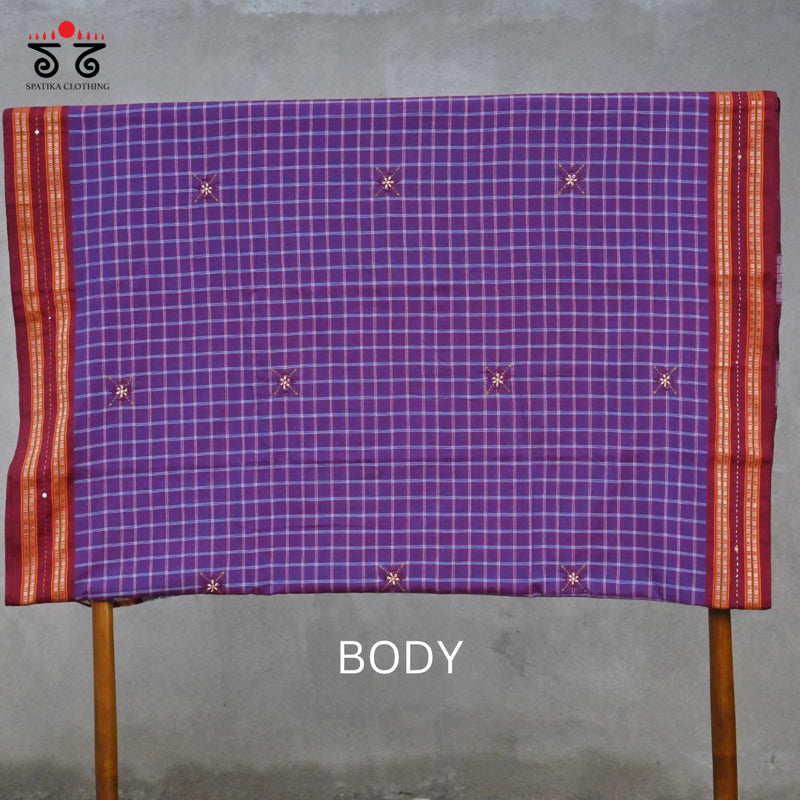 Kunbi Hand - Embroidered Saree