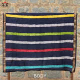 Batik on Maheshwari Silk Cotton Saree