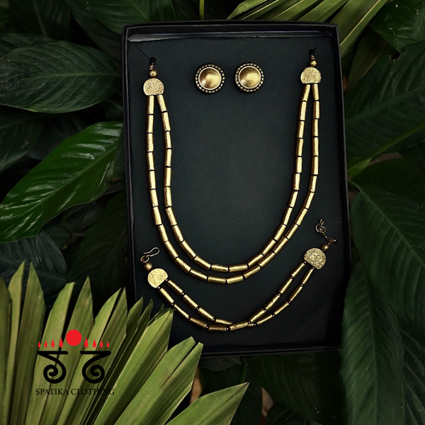 Terracotta Jewellery Set With Bracelet