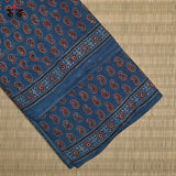 Ajrak on Mulmul Cotton Saree