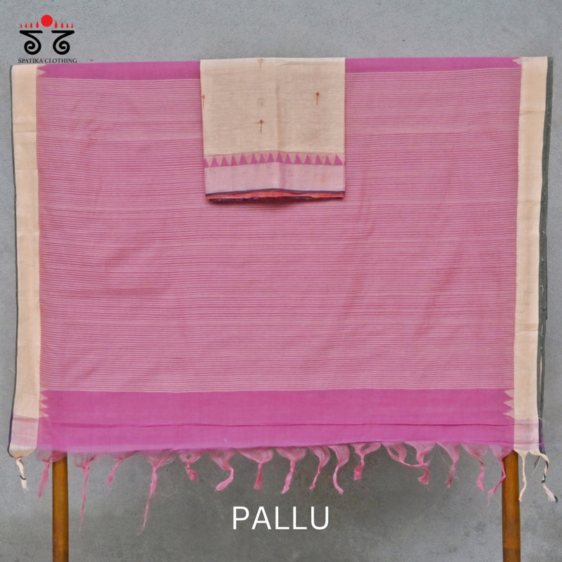Ponduru Handspun Cotton Saree With Special Blouse Fabric