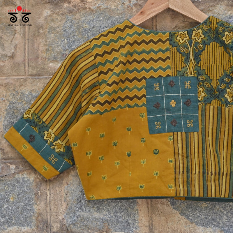 Ajrak Collage Blouse