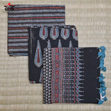 Ajrak Hand - Blockprinted Fabric Set Of 3