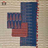 Ajrak Hand - Blockprinted Fabric Set Of 3