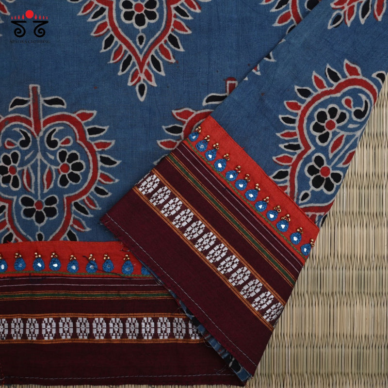 Hand - Embroidered Khun Blouse Fabric