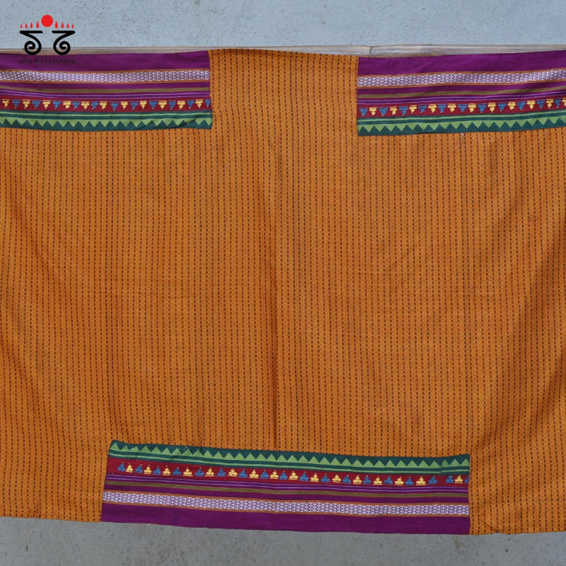 Hand- Embroidered Khun Blouse Fabric