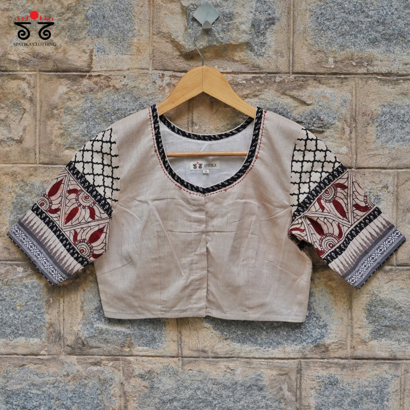Pen Kalamkari Border Blouse - BestSeller!!