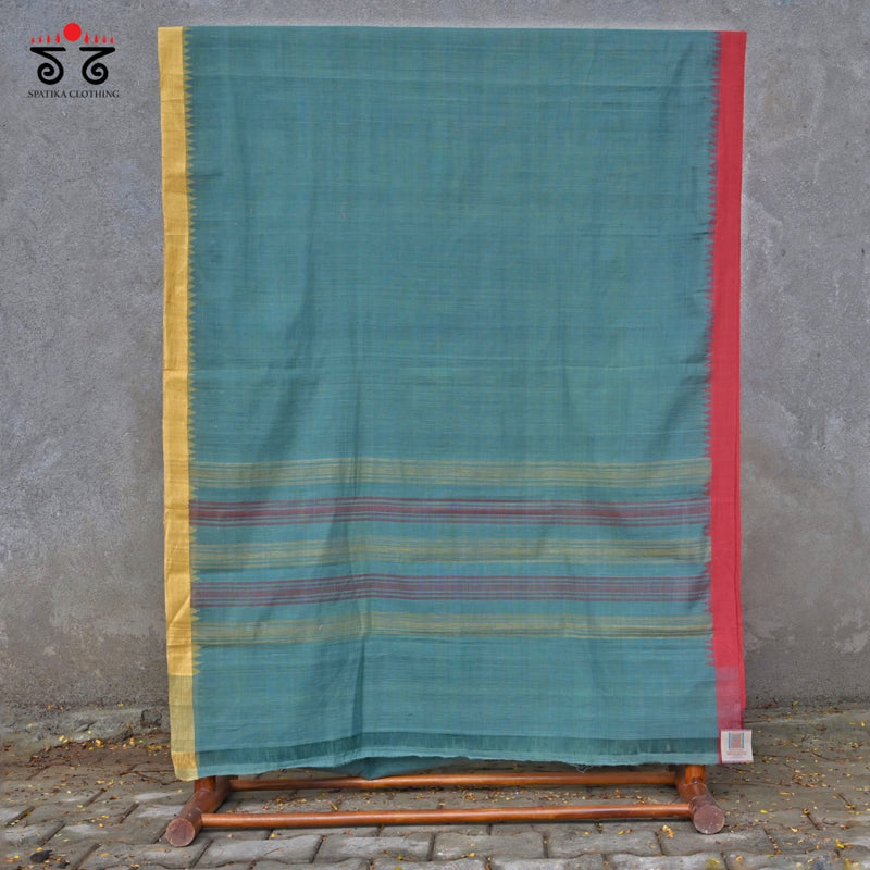 Ponduru Handspun Saree - Ganga Jamuna Border!
