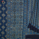 Ajrak on Mulmul Cotton Saree