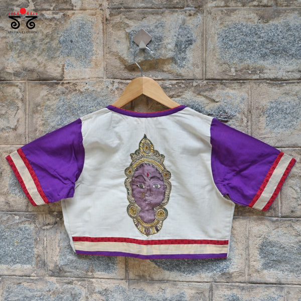 Goddess Face Pen kalamkari Blouse
