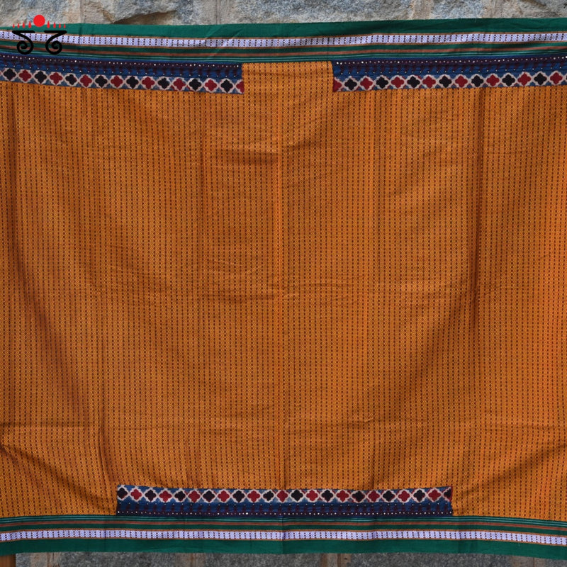 Hand- Embroidered Khun Blouse Fabric