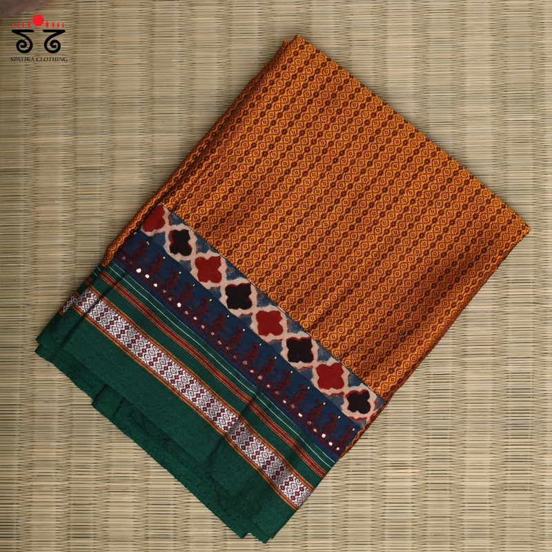 Hand- Embroidered Khun Blouse Fabric