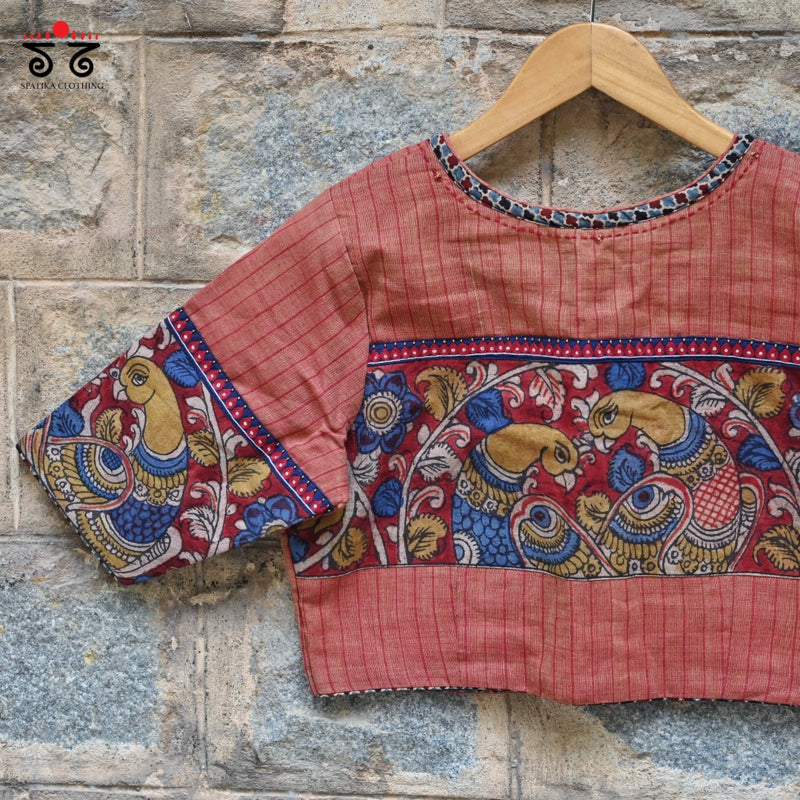 Pen Kalamkari Border Blouse