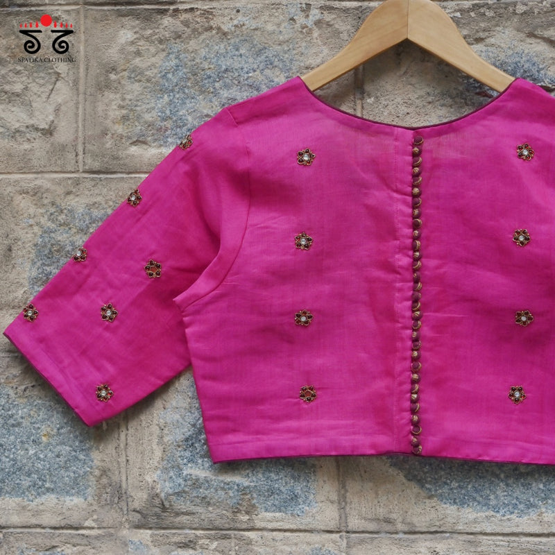 Temple Jewellery Chanderi Silk Cotton Blouse