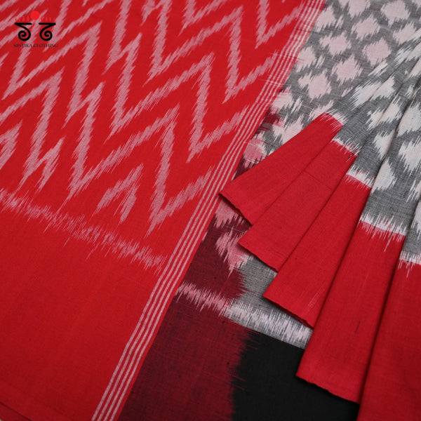 Ikat Handwoven Cotton Saree