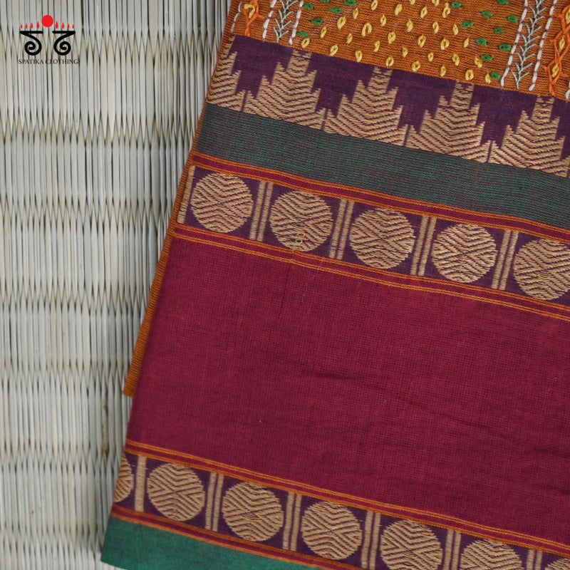 Chettinad Cotton - Banjara Hand Embroidered Blouse Fabric