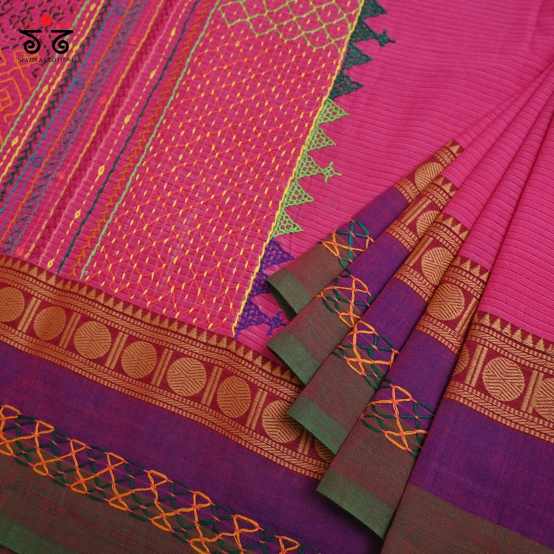 Lambani on Chettinad Cotton Saree