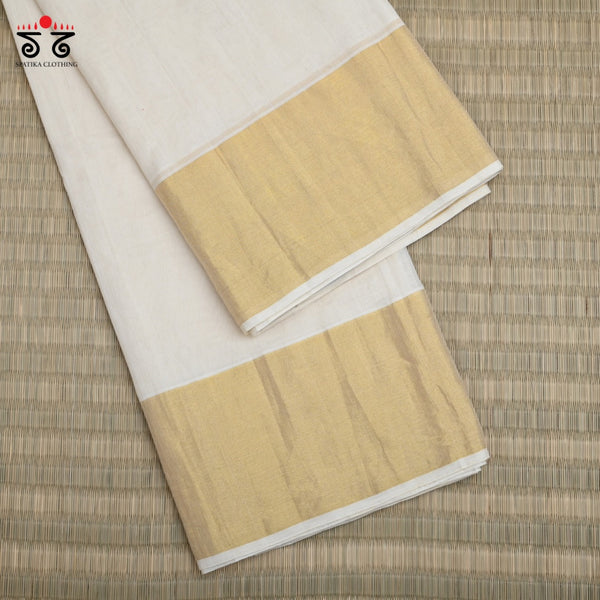 Kerala Kasavu Cotton Saree