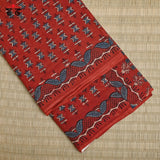 Ajrak on Mulmul Cotton Saree