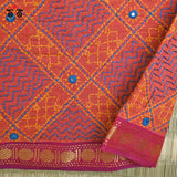 Mangalagiri - Banjara Hand Embroidered Blouse Fabric