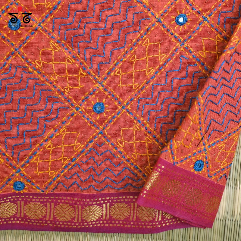 Mangalagiri - Banjara Hand Embroidered Blouse Fabric