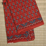 Ajrak on Mulmul Cotton Saree