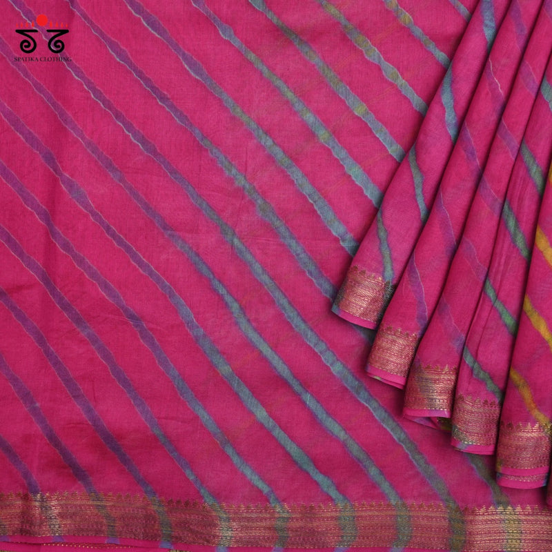 Leheriya on Maheshwari Saree