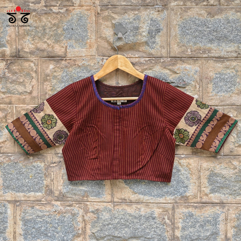 Chettinad Cotton - Pen Kalamkari Blouse