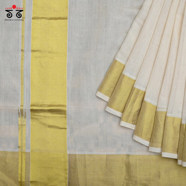 Kerala Kasavu Cotton Saree