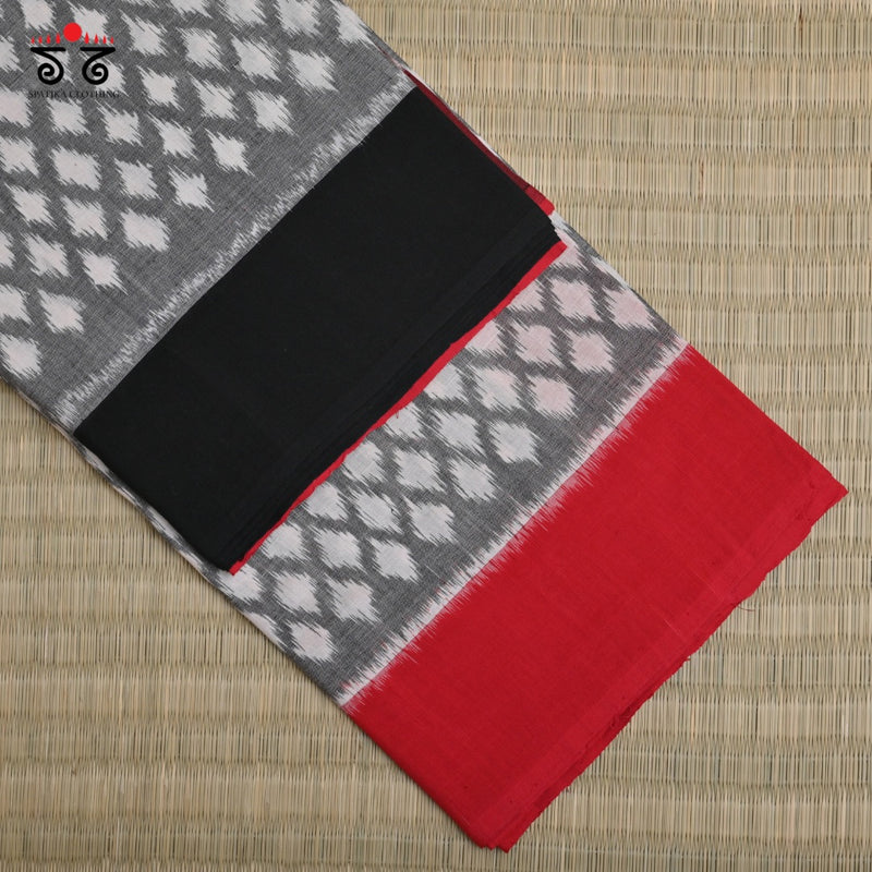 Ikat Handwoven Cotton Saree