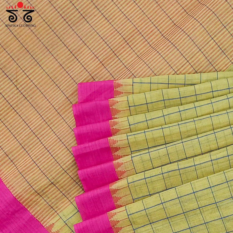 Checkered - Ponduru Handspun Cotton Saree