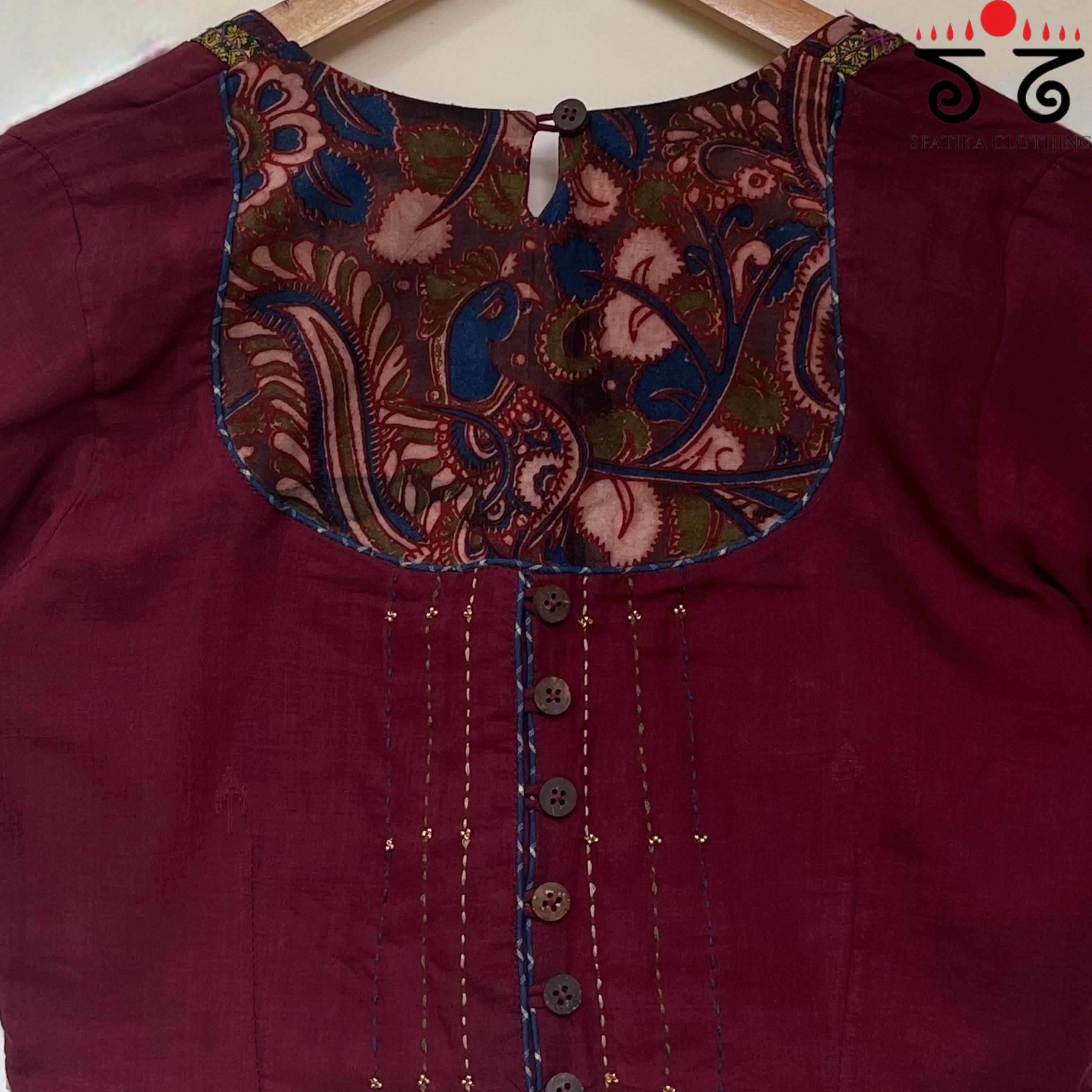 The Kalamkari Yoke Blouse