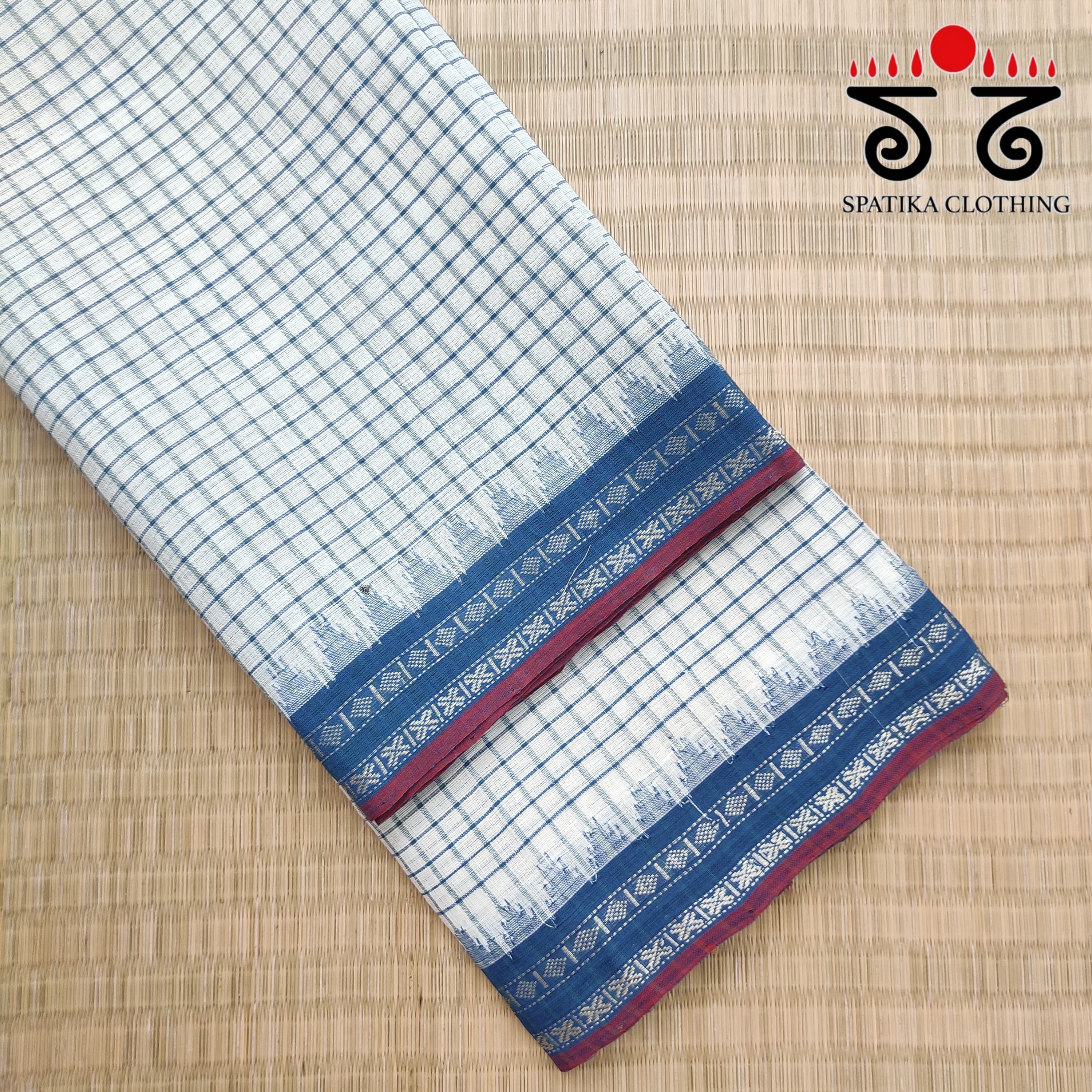 Ponduru Handspun Cotton Saree - Checks!