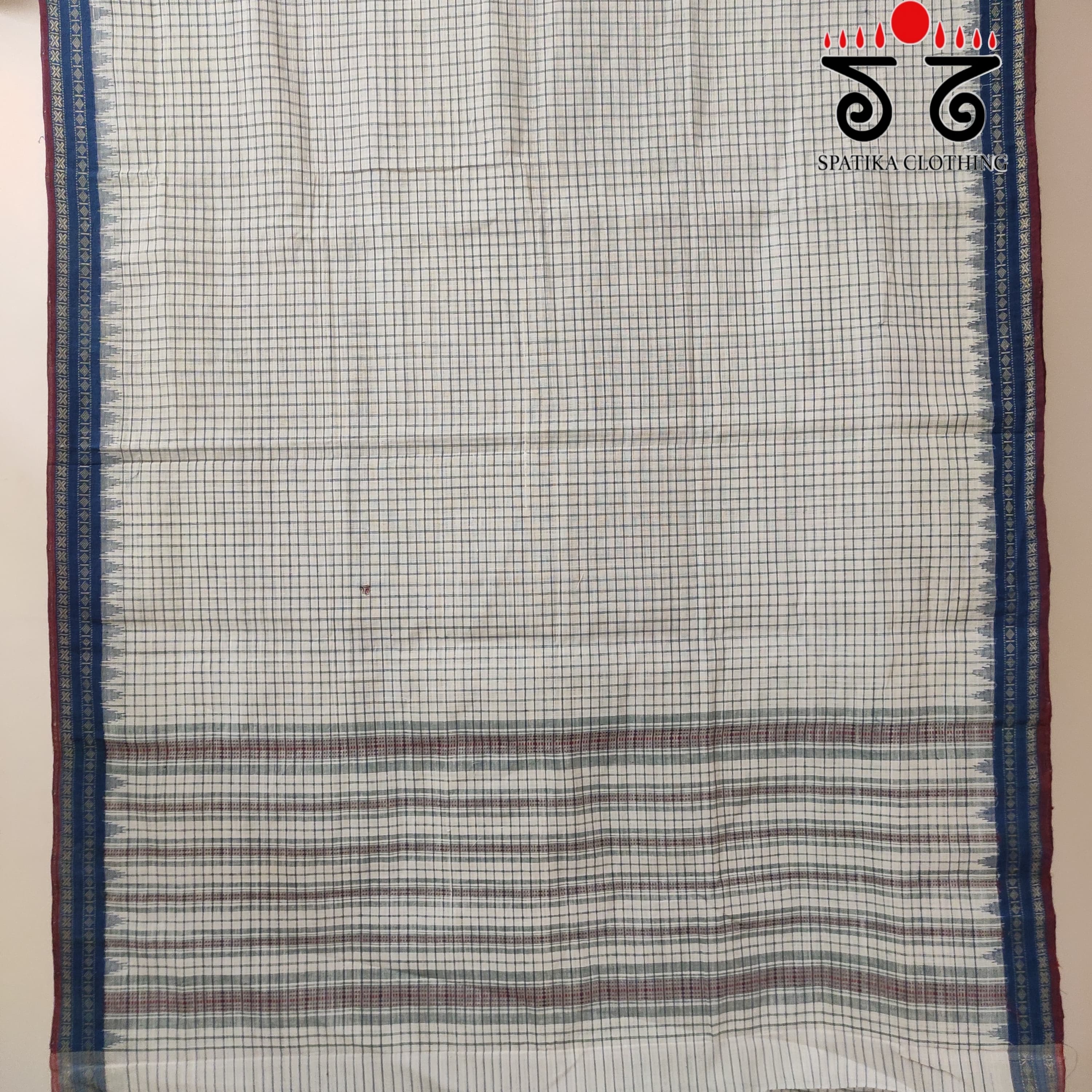 Ponduru Handspun Cotton Saree - Checks!