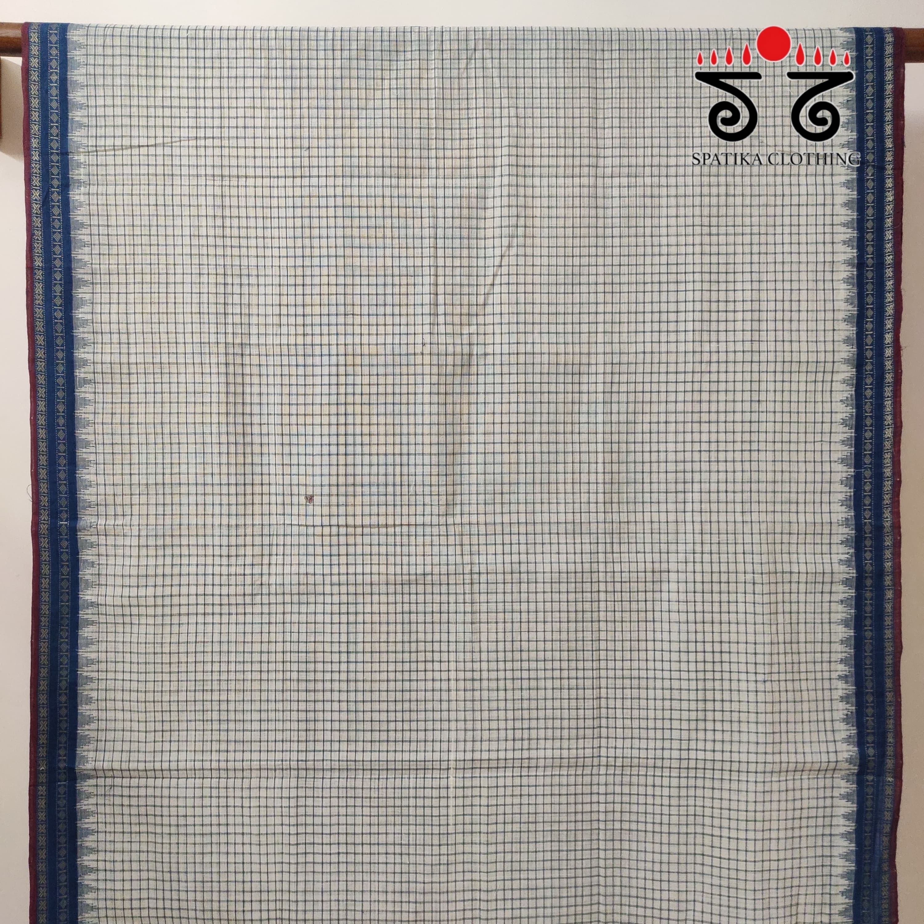 Ponduru Handspun Cotton Saree - Checks!