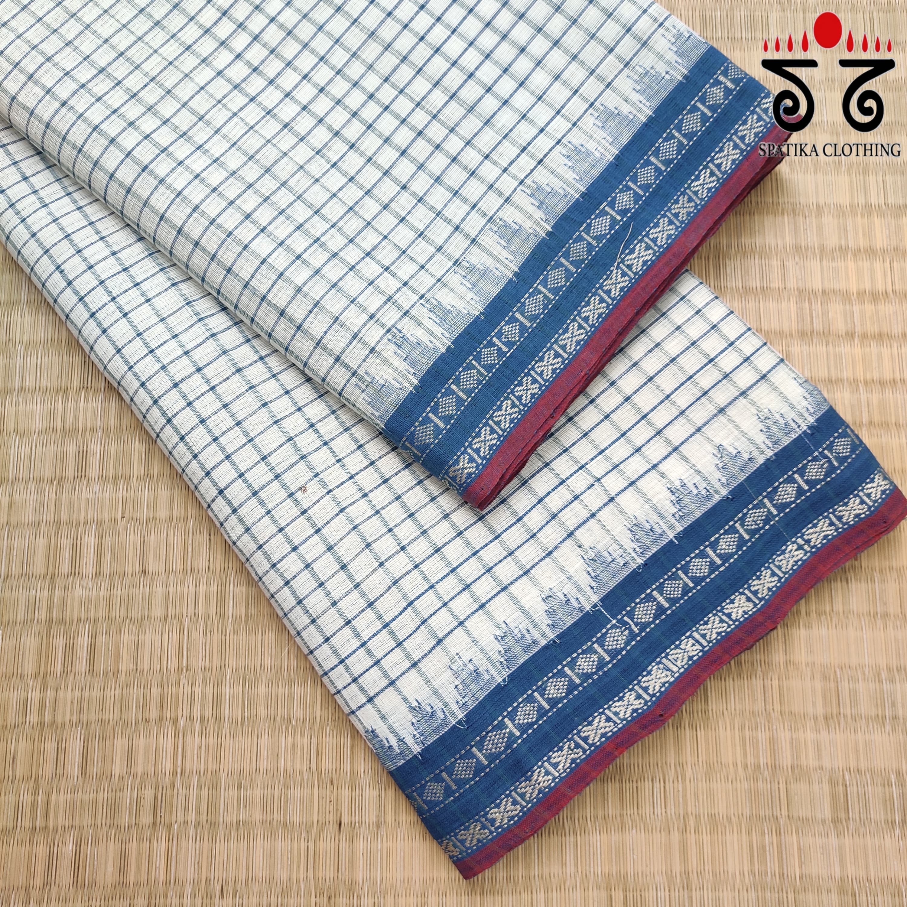 Ponduru Handspun Cotton Saree - Checks!