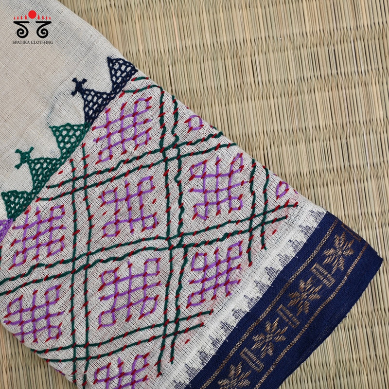 Lambani Hand - Embroidered Ponduru Blouse Fabric