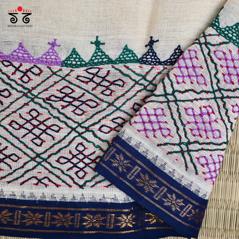 Lambani Hand - Embroidered Ponduru Blouse Fabric