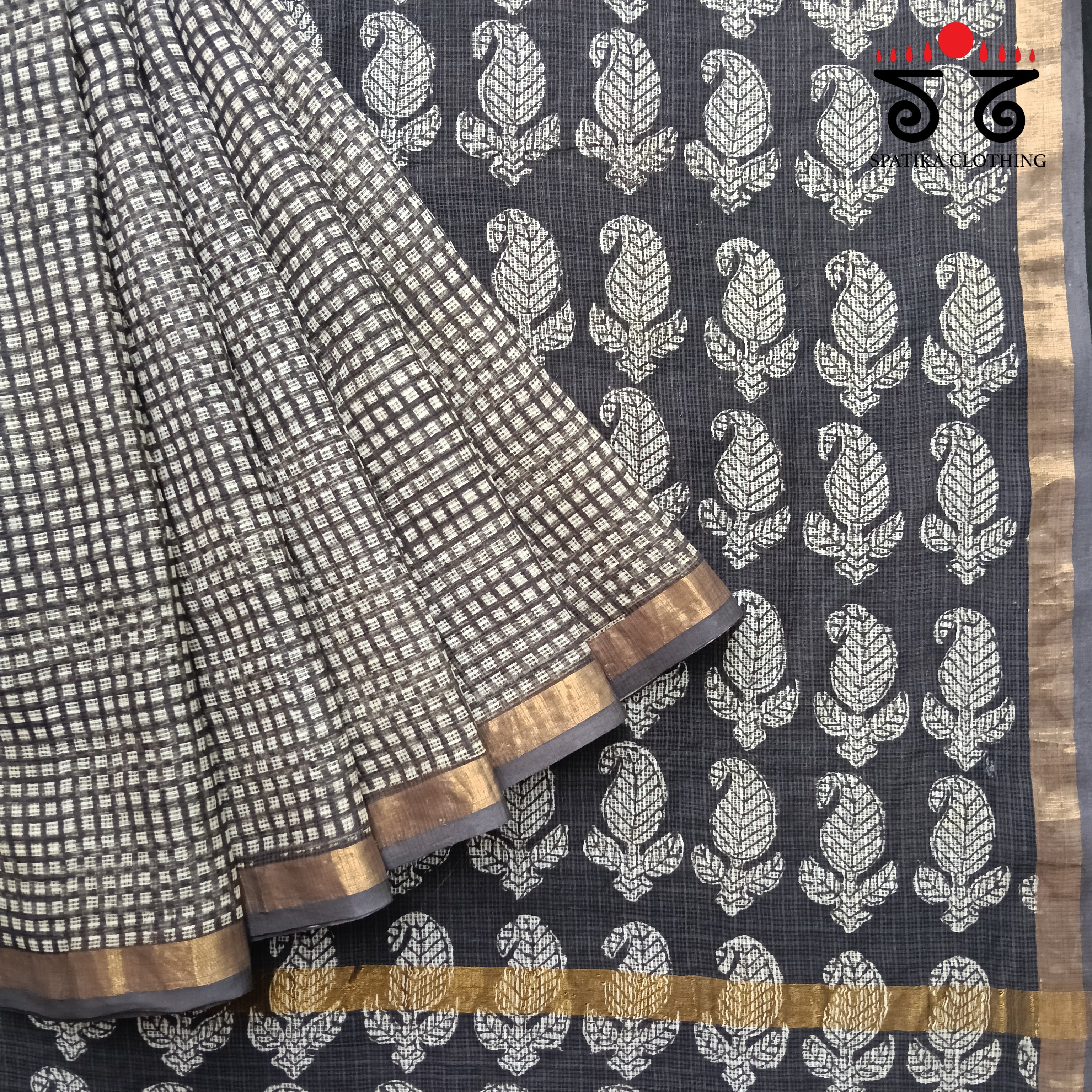 Kota Hand block printed saree