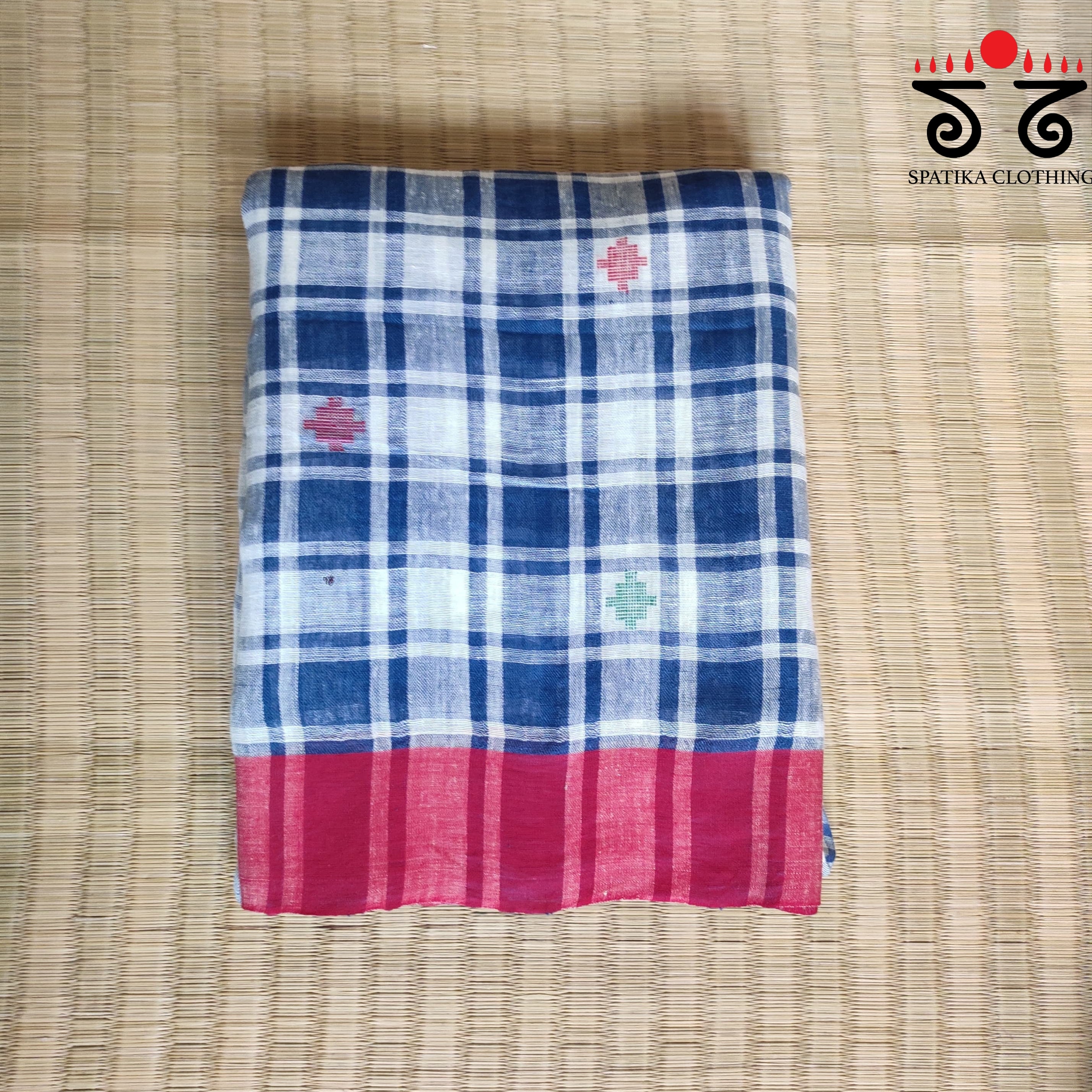 Jamdhani on Linen Cotton Saree